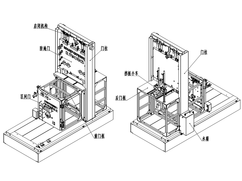 地铁隧道升降式防淹门和区间隔断门系统实训平台
