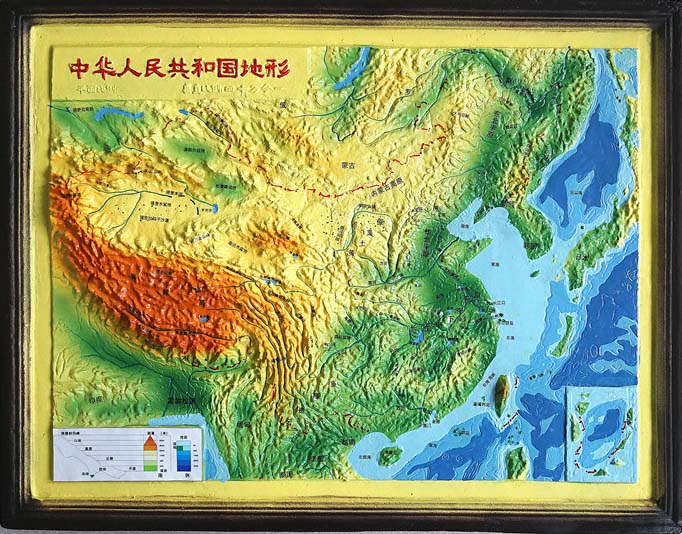 34024中国立体地形模型(1:800万)