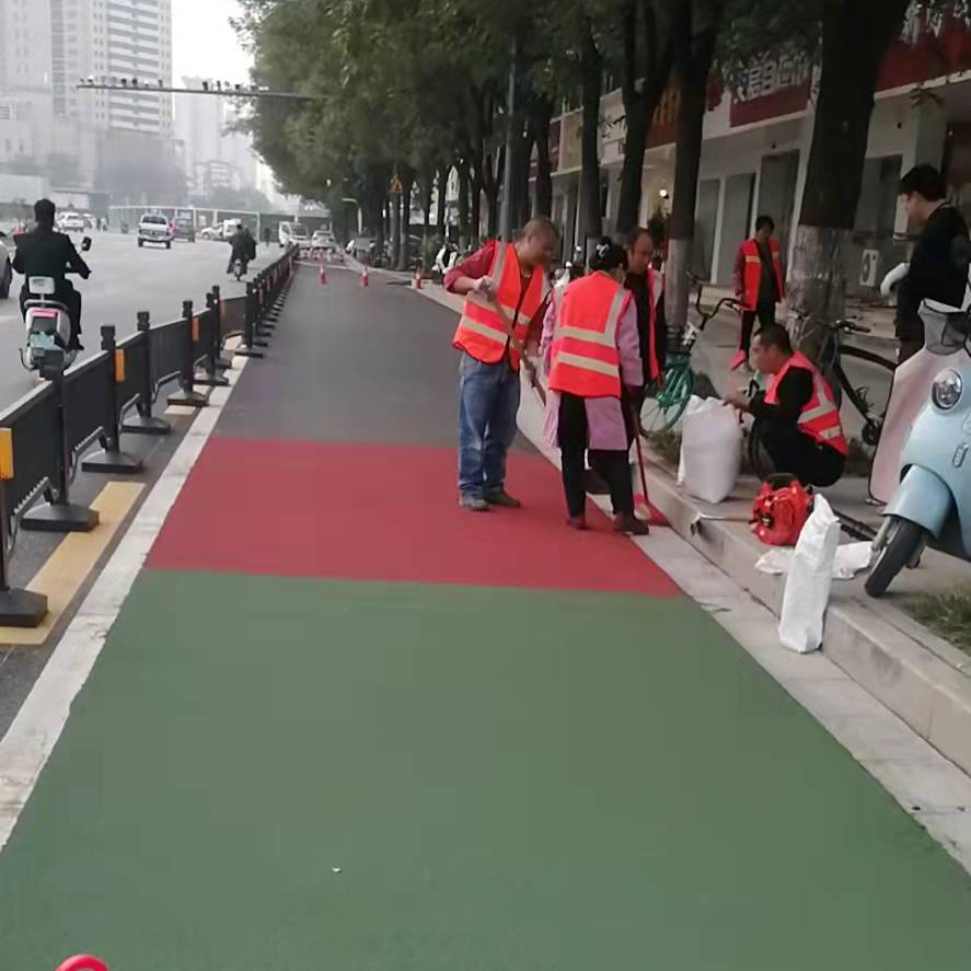 彩色路面标线_郑州标线施工